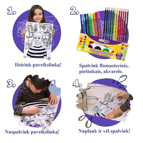 vaikų spalvinimo priemonės