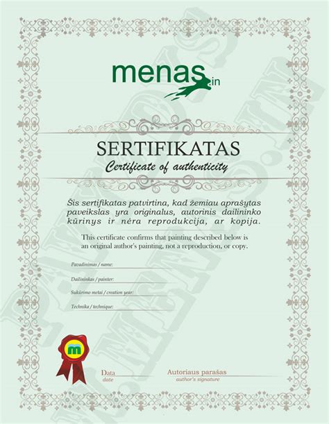 Sertifikatas apie baigtus kineziterapijos mokymus