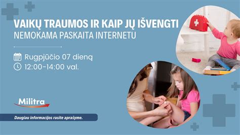 vaikų traumos ir pirmosios pagalbos