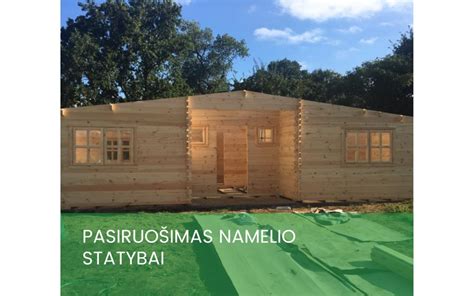 Procesas medinio namelio gamybos