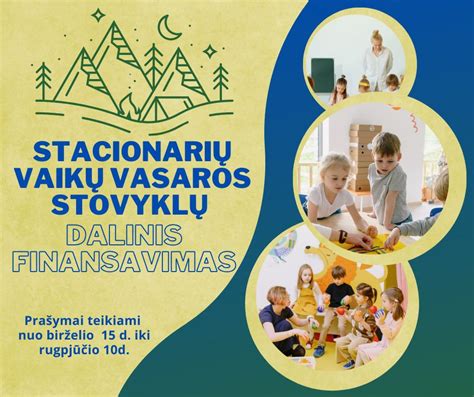 Vaikų vasaros stovyklų logotipai