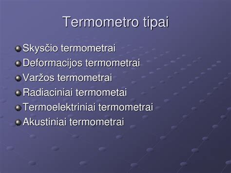 Termometro tipai