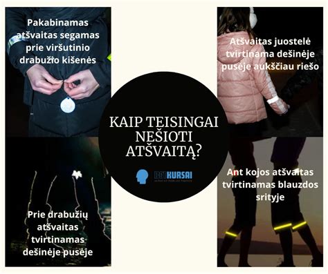 Infografika: kaip teisingai nešioti atšvaitą