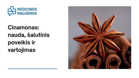 Infografika, iliustruojanti cinamono naudą sveikatai