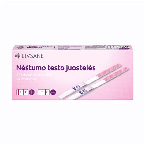 LIVSANE nėštumo testo pakuotė