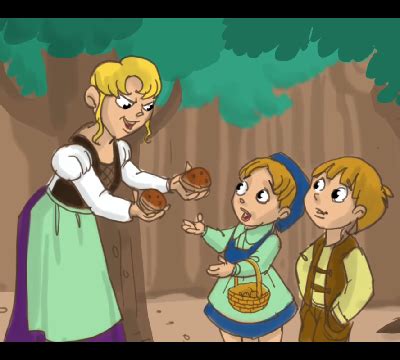 Pasakų personažai: Jonukas, Grytutė ir ragana iš meduolių namelio