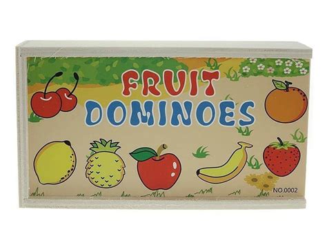 Vaikiškas domino rinkinys su vaisiais