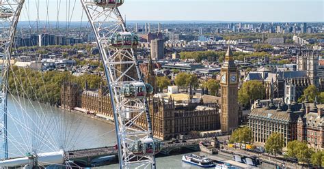 Londono panorama su Big Benu ir London Eye