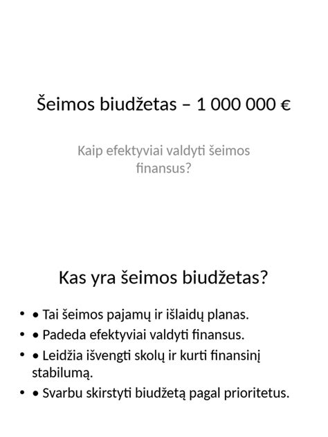 seimos biudzetas