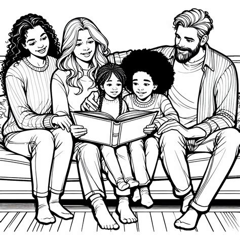 Šeima skaito knygą