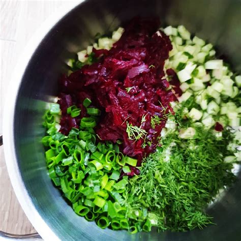 Šaltibarščių ingredientai ir paruošimas