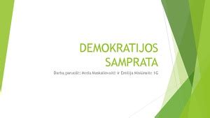 Vaizdžiai pateikiama demokratijos samprata
