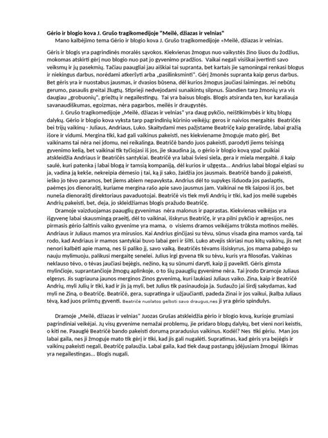 Vaizdinė schema: Gėrio ir blogio jėgų kova