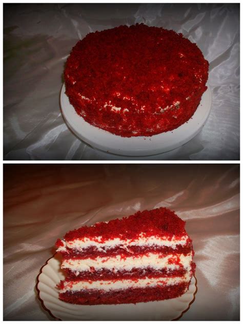 Ryškiai raudonas tortas 