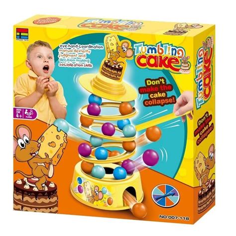 Vaikiškas žaislinis tortas ir stalo žaidimas su torto tema