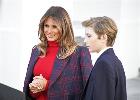 Melania Trump su sūnumi Barronu