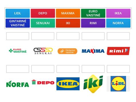 daliu parduotuviu logotipai