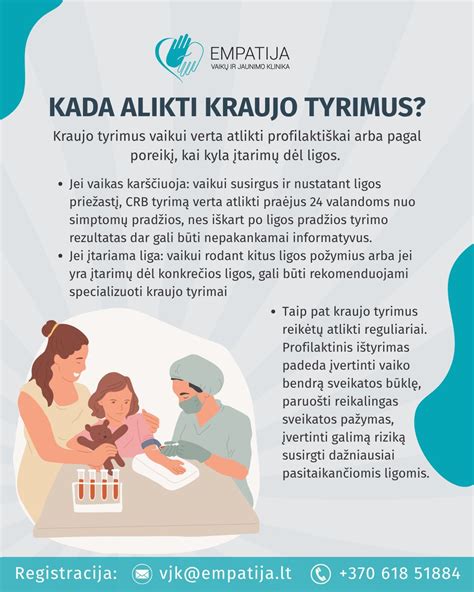 schematinė vaiko kraujo tyrimo analizė