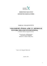 schematinis brėžinys apie UV spindulių poveikį odai