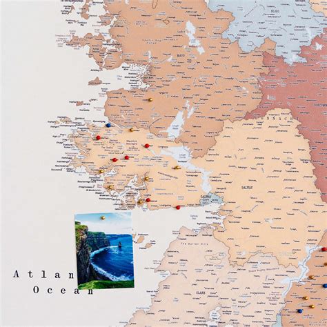 Airijos žemėlapis su svarbiausiais miestais