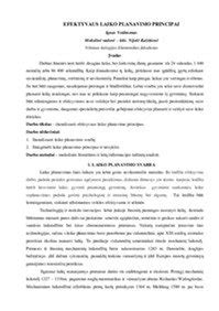 Schema: Laiko planavimo svarba