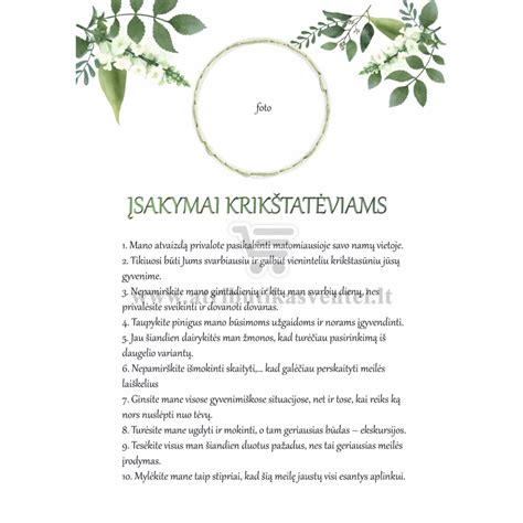Schema: Reikalavimai krikštatėviams
