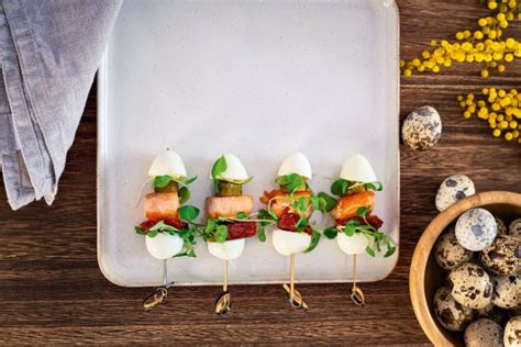 Putpelių kiaušinių ir lašišų iešmeliai