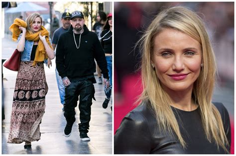 Cameron Diaz ir Benji Maddenas su vaikais