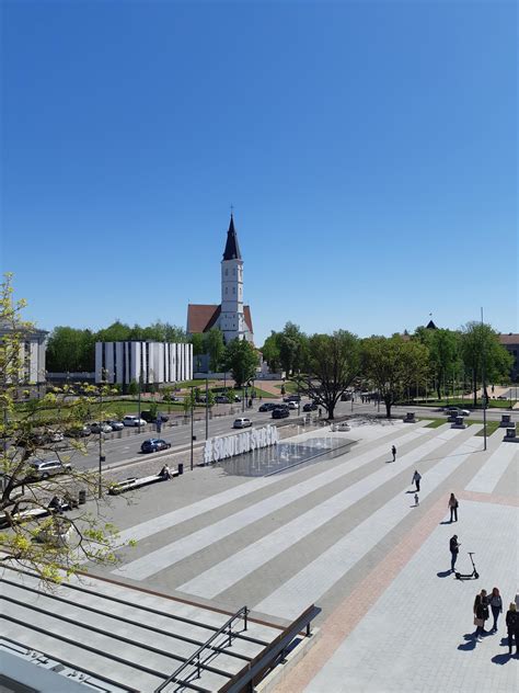 Turgaus aikštės Anykščiuose vaizdas