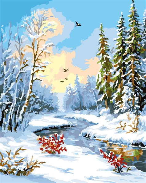 Snaigės ir žiemos peizažas