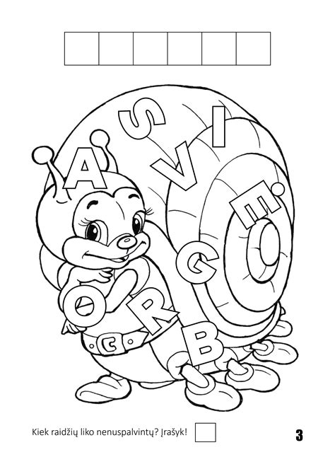 vaikas spalvina raides