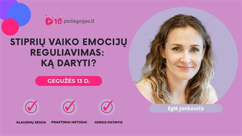 Vaiko emocijų reguliavimas