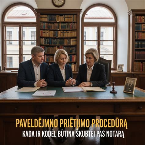 Palikimo priėmimo procesas