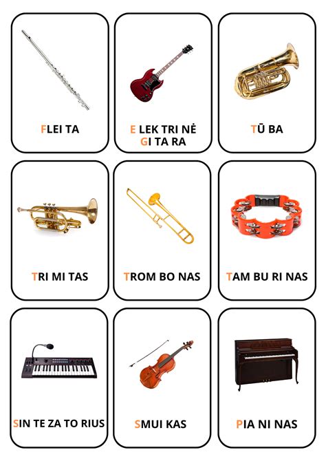 Vaikų muzikos instrumentai lauke