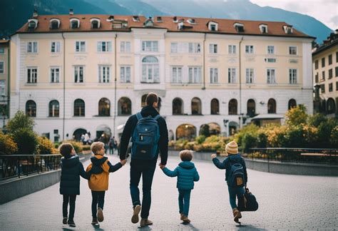 Šeima mėgaujasi gamtos vaizdais Austrijoje