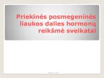 Hormonų reikšmė reprodukcinei sveikatai
