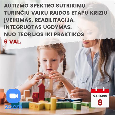 Vaikų raidos etapų schema su autizmo požymiais