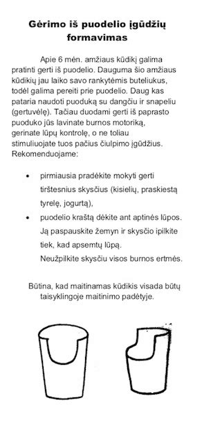 Vaiko gėrimas iš puodelio