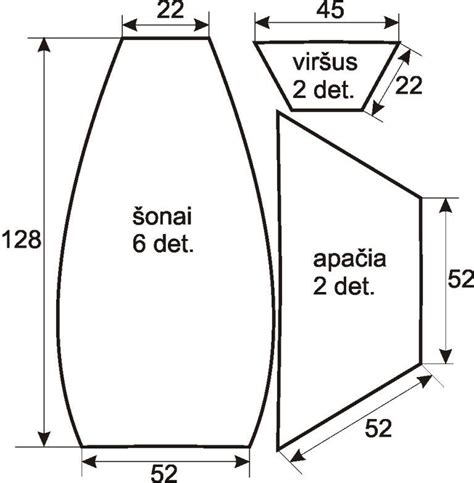 Sėdmaišio siuvimo schema