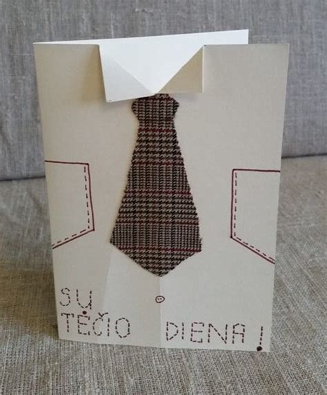 Rankų darbo atvirukas tėvo dienai