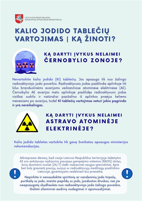 Infografika su kalio jodido tablečių dozavimu pagal amžiaus grupes.