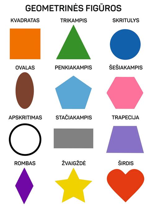 Geometrines figuros vaikams