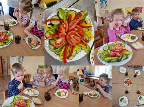 vaikai su daržovių personažais