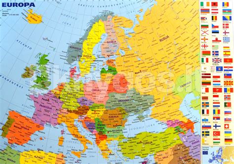 Žemėlapis su Europos kalbomis