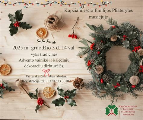 Įvairių spalvų ir tekstūrų kalėdinių dekoracijų pavyzdžiai