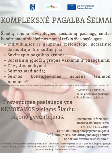 Pagalba šeimai, susidūrusiai su sunkumais