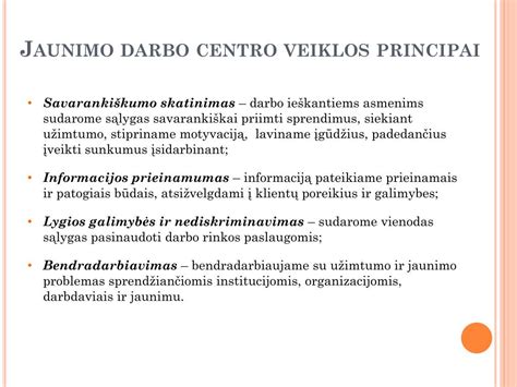 Jaunimo užimtumo centro veikla