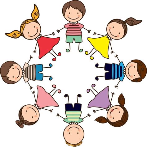 Vaikai, dainuojantys ir juokiantys kartu