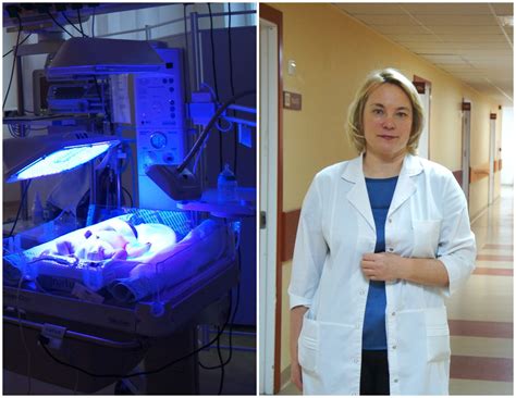 Naujagimis po fototerapijos lempos apšvietimu