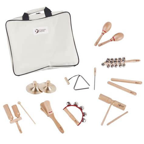 vaikų muzikos instrumentų rinkinys kuprinėje